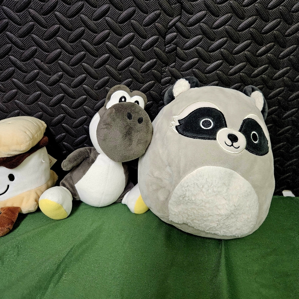 Cute Plush Toy Set - Raccoon, Dinosaur, and S'mores - Picture 13 of 13